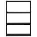 vidaXL Étagère murale noir 43x9x60 cm bois d'ingénierie