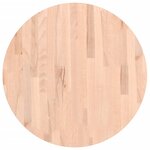 vidaXL Dessus de table Ø60x2 5 cm rond bois massif de hêtre