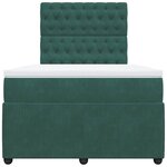 vidaXL Sommier à lattes de lit avec matelas vert foncé 120x190 cm