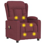 vidaXL Fauteuil de massage Rouge bordeaux Tissu
