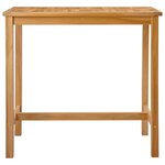 vidaXL Table de bar Naturel 110 x 60 x 105 cm Teck Massif