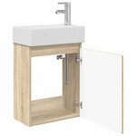 vidaXL Meuble de salle de bain avec robinet Chêne Sonoma