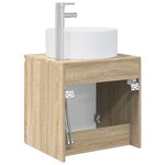 vidaXL Meuble de lavabo mural Chêne Sonoma 49 5 x 44 5 x 65 5 cm