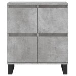 vidaXL Buffets 2 Pièces gris béton bois d'ingénierie