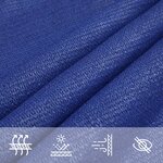 vidaXL Voile d'ombrage 160 g/m² rectangulaire bleu 4x5 m PEHD