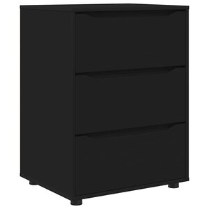 vidaXL Armoire de rangement Noir 60 x 48 x 81 cm Bois d'ingénierie