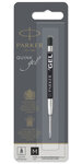 PARKER recharge bille gel  pointe moyenne  noire  blister X 1