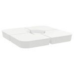 vidaXL Ensemble de base de parasol pour parasols à pied croisé 4Pièces PP