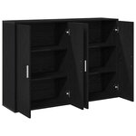 vidaXL Buffet Chêne noir 60 x 31 x 84 cm Bois d'ingénierie