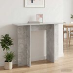 vidaXL Table console Gris béton 100 x 30 x 75 cm Bois d'ingénierie