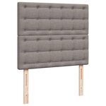 vidaXL Cadre de lit ottoman avec matelas taupe 120x200 cm tissu