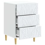 vidaXL Table de chevet Blanc 43 x 39 5 x 66 5 cm Bois d'ingénierie