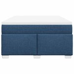 vidaXL Sommier à lattes de lit avec matelas Bleu 140x190 cm Tissu