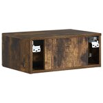 vidaXL Cabinet de chevet 2 Pièces Chêne fumé 49 x 34 5 x 20 cm