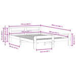 vidaXL Cadre de lit sans matelas 150x200 cm bois de pin massif