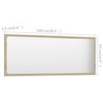 vidaXL Miroir de salle de bain Chêne sonoma 100x1 5x37 cm Aggloméré