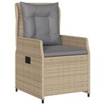 Ensemble de salle à manger de jardin vidaXL 5 pièces Beige Rotin Poly