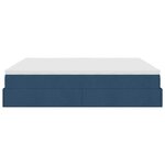VidaXL Cadre de lit ottoman avec matelas bleu 160x200 cm tissu