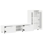 vidaXL Ensemble meuble TV FLORIN Blanc brillant Bois d'ingénierie
