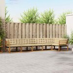 vidaXL Ensemble de canapés d'extérieur 6 pc Naturel et Beige