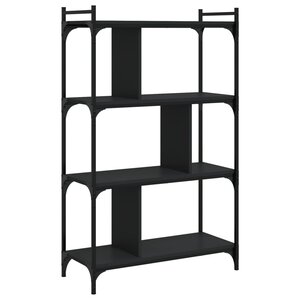 vidaXL Bibliothèque à 4 niveaux noir 76x32x123 cm bois d'ingénierie