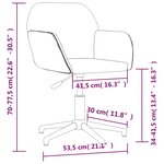 vidaXL Chaise pivotante de bureau Bleu Tissu