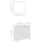 vidaXL Ensemble de meubles de bain 3 Pièces Blanc Bois d'ingénierie