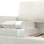 vidaXL Canapé Crème 76 x 81 x 87 5 cm Polyester