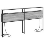 vidaXL Tête de lit de rangement Sonoma gris 200 cm Bois d'ingénierie
