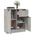 vidaXL Buffets 2 Pièces Gris béton 60x30x70 cm Bois d'ingénierie