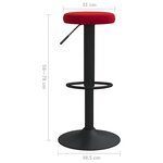 Vidaxl tabourets de bar 2 pcs rouge bordeaux velours