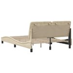 vidaXL Cadre de lit sans matelas crème 120x200 cm tissu