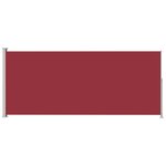 Vidaxl auvent latéral rétractable de patio 220x500 cm rouge