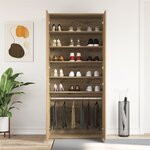 vidaXL Cabinet à chaussures en chêne artisan 80x39x180 cm en bois d'ingénierie