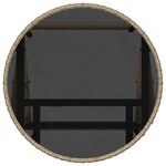 vidaXL Ensemble bistro de jardin 3 Pièces Beige Poly rotin
