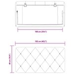 vidaXL Coussin de tête de lit gris clair 100 cm velours