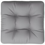 vidaXL Coussin de palette gris 50x50x12 cm tissu