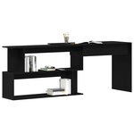 vidaXL Bureau Chêne noir 200 x 50 x 76 cm Bois d'ingénierie