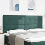 vidaXL Tête de lit LED avec bandes LED Vert 200 cm Velours