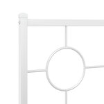 vidaXL Tête de lit métal blanc 90 cm
