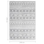 vidaXL Tapis d'extérieur Gris 190x290 cm PP