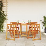 vidaXL Ensemble de repas de jardin pliant 5 pièces - Bois d'acacia solide