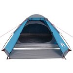 vidaXL Tente de camping à dôme 2 personnes bleu imperméable