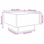 vidaXL Table basse Chêne noir 50 x 50 x 30 cm Bois d'ingénierie