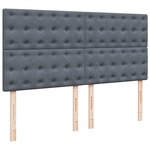 vidaXL Cadre de lit ottoman avec matelas gris foncé 200x200 cm velours