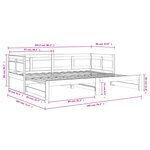 vidaXL Lit coulissant sans matelas blanc 2x(90x200) cm