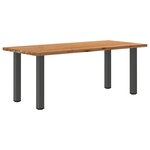 vidaXL Table à manger marron clair bois de chêne massif rectangulaire