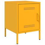 vidaXL Table de chevet jaune moutarde 36x39x50 5 cm acier