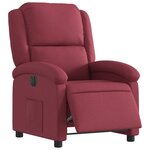 vidaXL Fauteuil inclinable électrique Rouge bordeaux Tissu