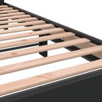vidaXL Cadre de lit noir 150x200 cm bois d'ingénierie et métal